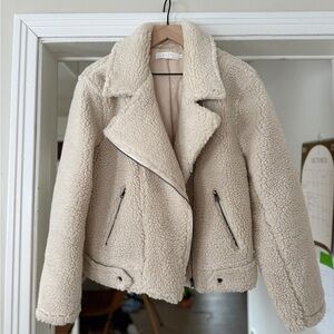 PRICE FIRM 🤍 EUC ASTR the Label Teddy Moto Jacket